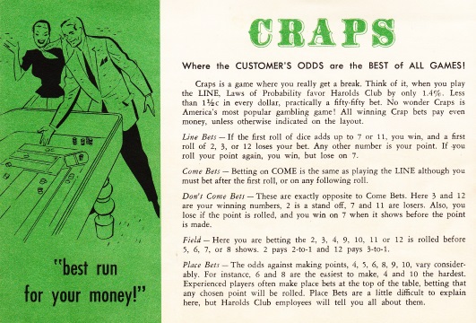 "Gambling Fool's" Three-Day Craps Game