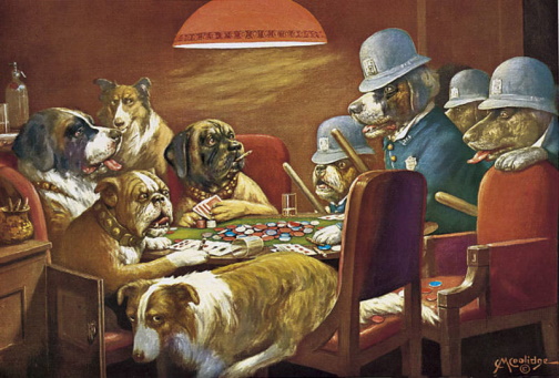 Paintings of Canine Gamblers Still Ring True 100 Years Later - Gambling ...