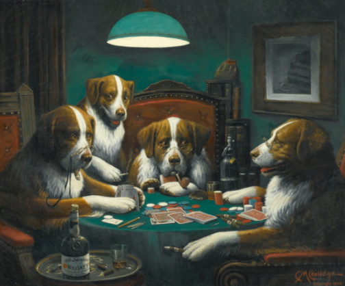 Paintings of Canine Gamblers Still Ring True 100 Years Later - Gambling ...