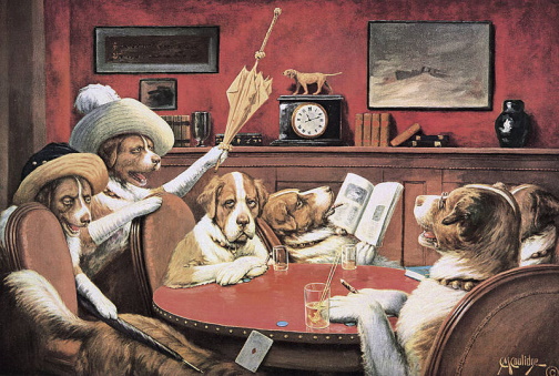 Paintings of Canine Gamblers Still Ring True 100 Years Later - Gambling ...